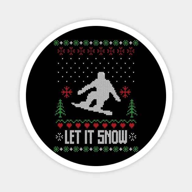 Let it snow - Christmas Gift Idea Magnet by Designerabhijit